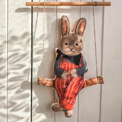 Bunny on a Swing Wall Hanging