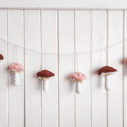 Linen Mushroom Garland