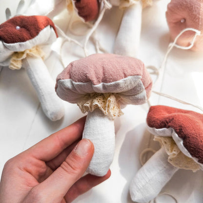 Linen Mushroom Garland