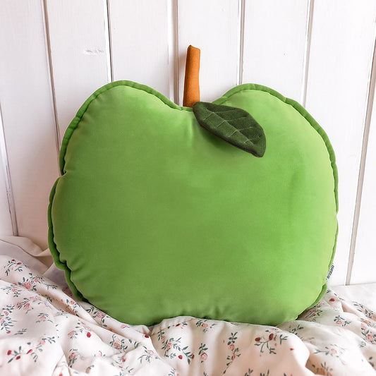 Velvet Apple Cushion (Green)