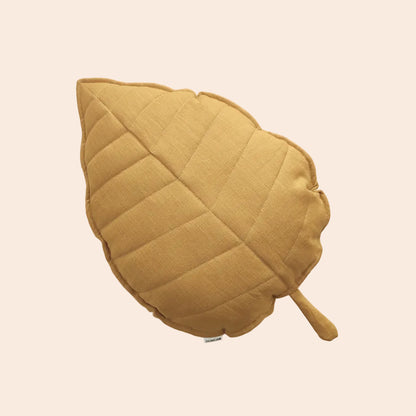 Linen Leaf Cushion