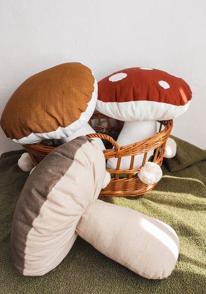 Linen Mushroom Cushion