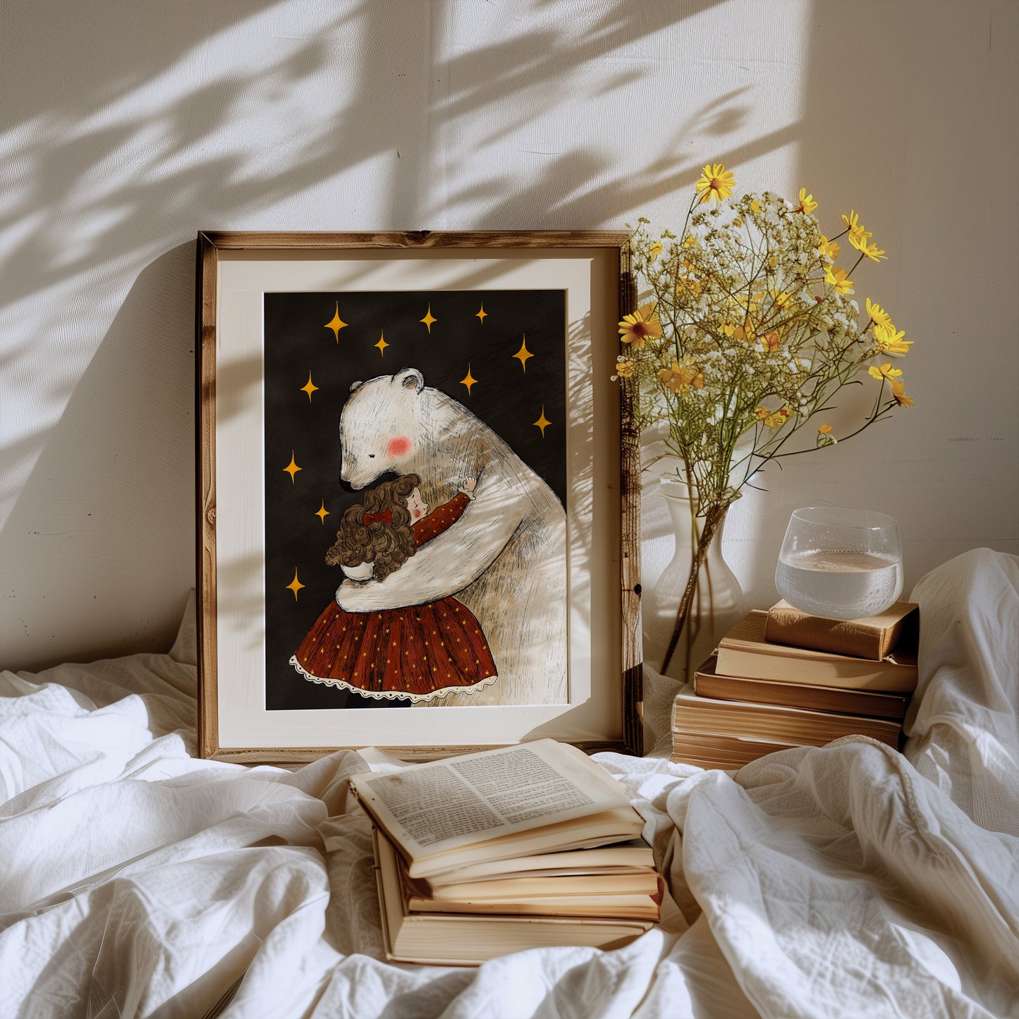 Girl and Bear Poster