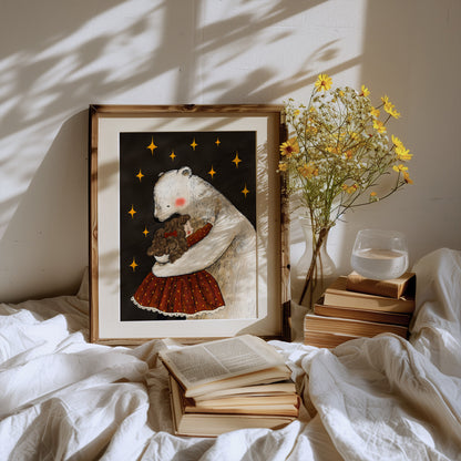 Girl and Bear Poster
