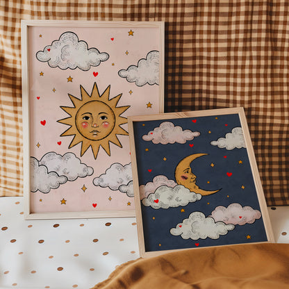 Whimsical Moon Poster