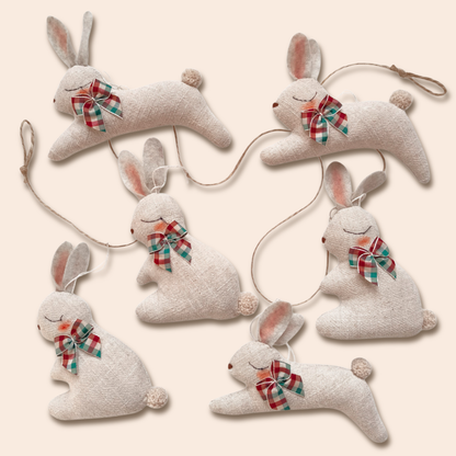Linen Garland with Bunnies