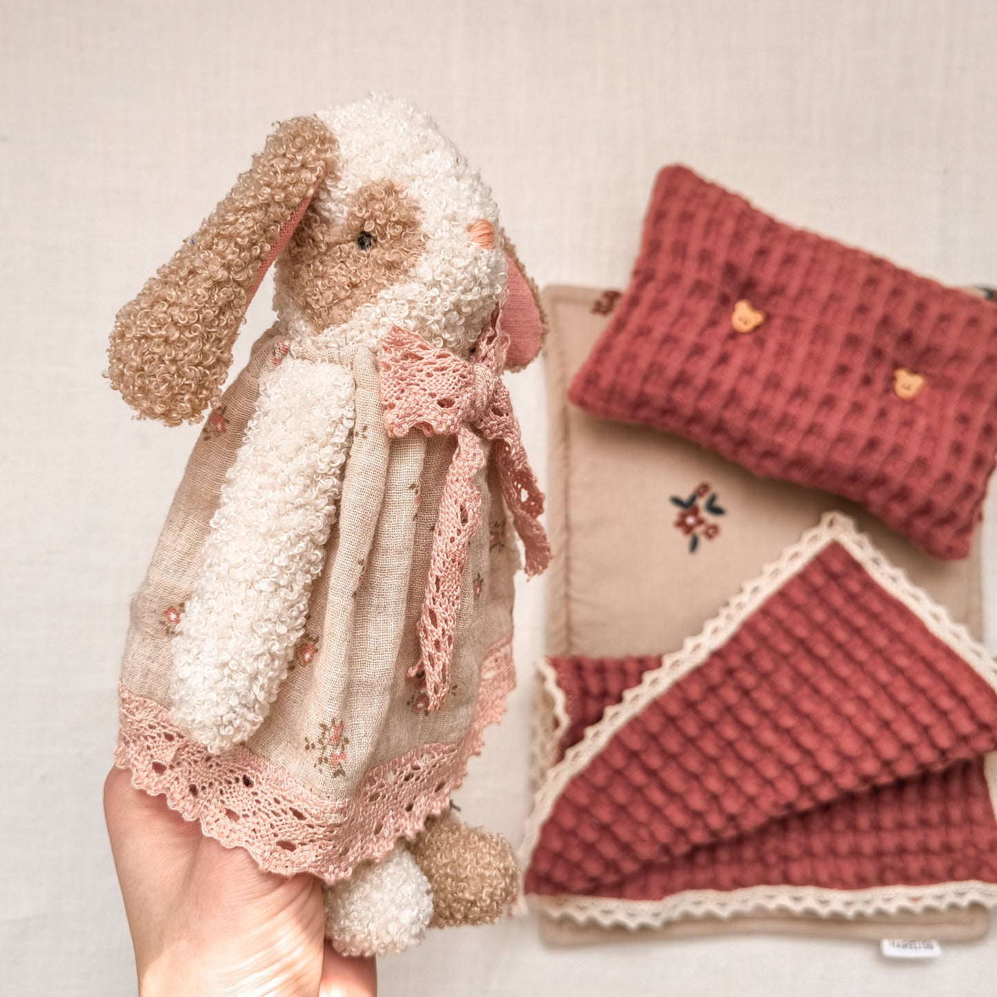 Heirloom Bunny Lucy + Mini Bedding Set