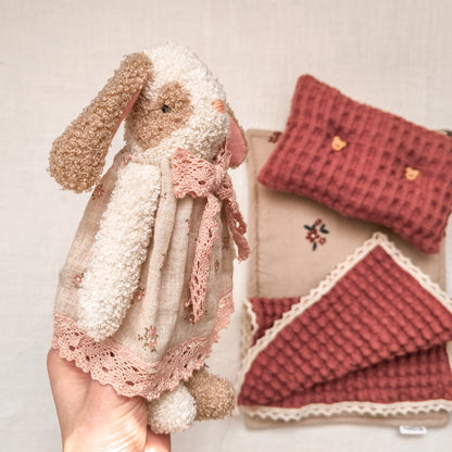 Heirloom Bunny Lucy + Mini Bedding Set