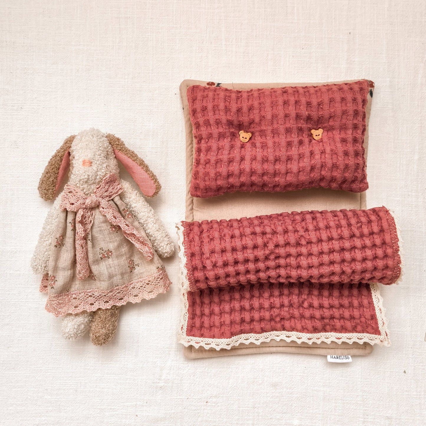 Heirloom Bunny Lucy + Mini Bedding Set