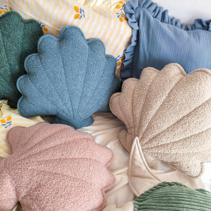 Bouclé Seashell Cushion