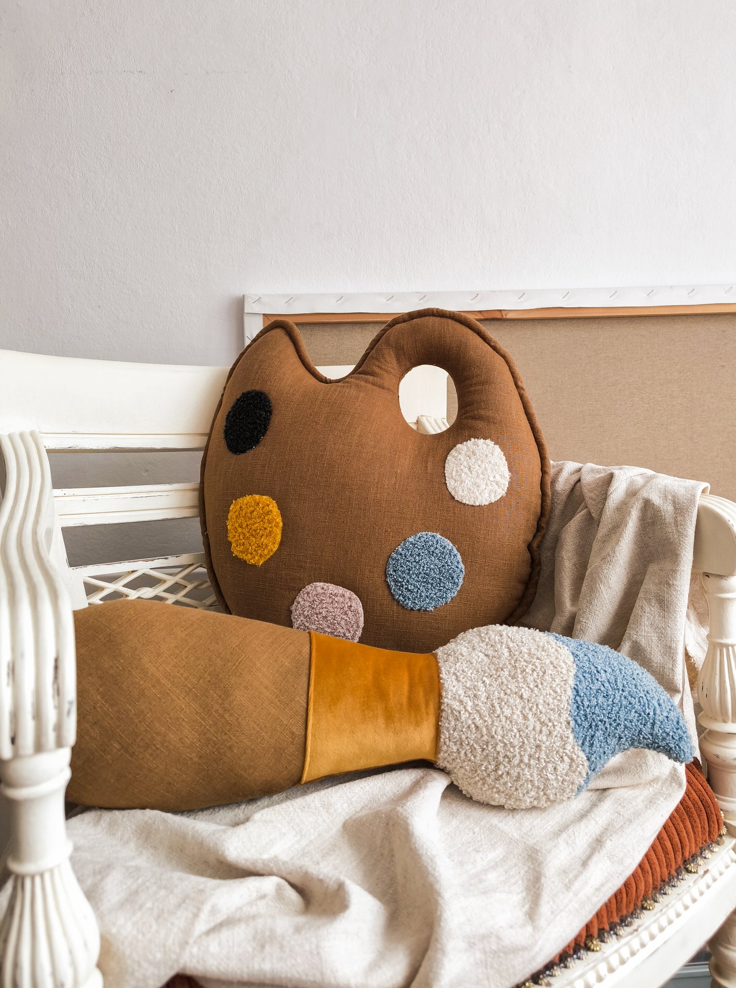 Linen Paintbrush Cushion