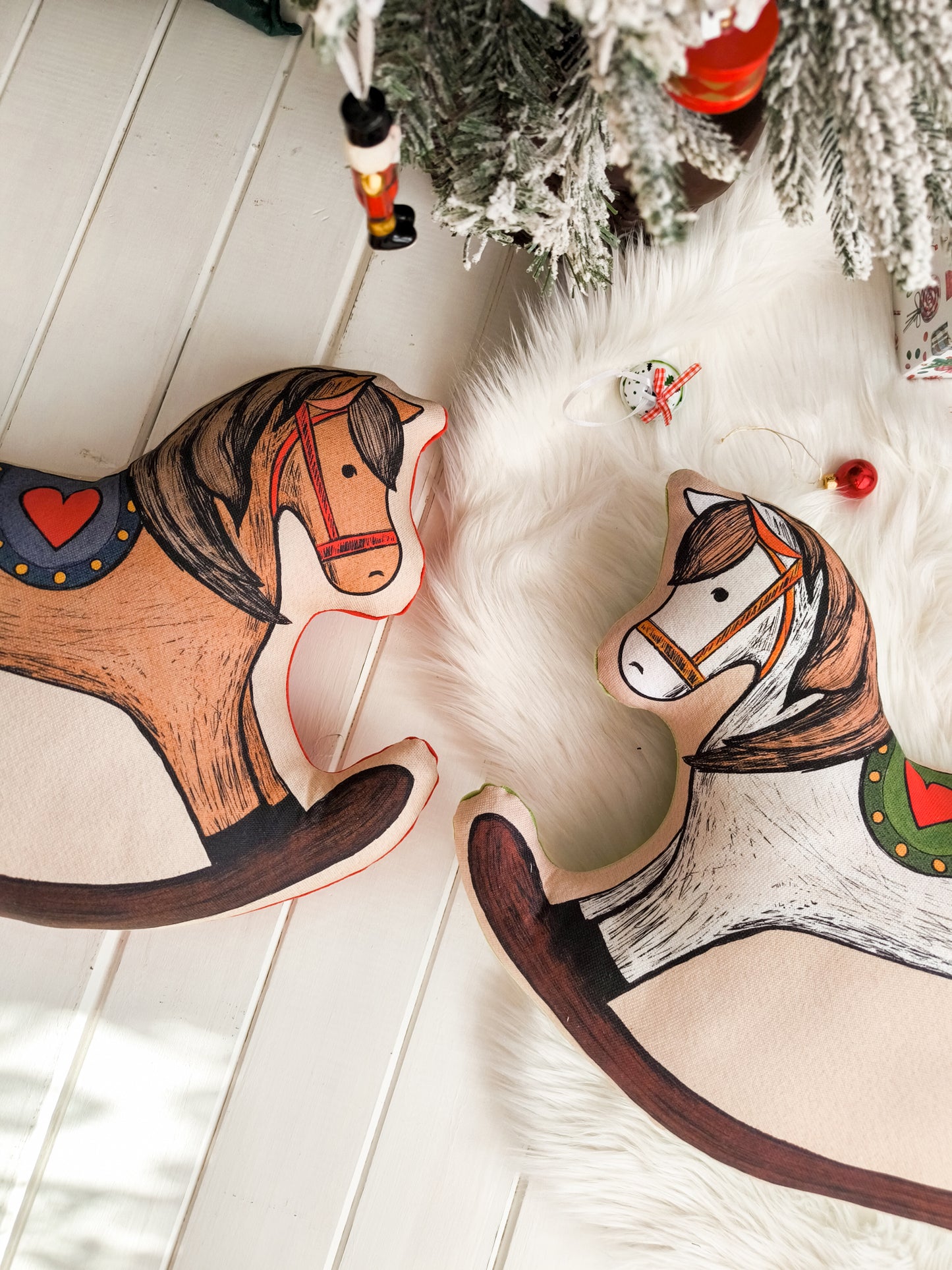 Brown Rocking Horse Cushion