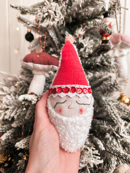 Linen Christmas Tree Decorations Set in Box