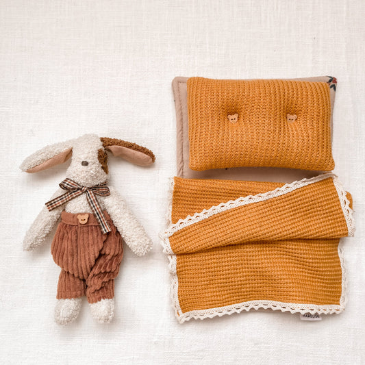 Heirloom Bunny Toby + Mini Bedding Set