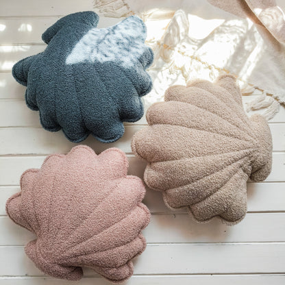 Bouclé Seashell Cushion