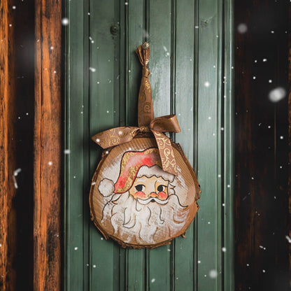 Wooden Hanging with Santa Claus