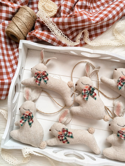 Linen Garland with Bunnies