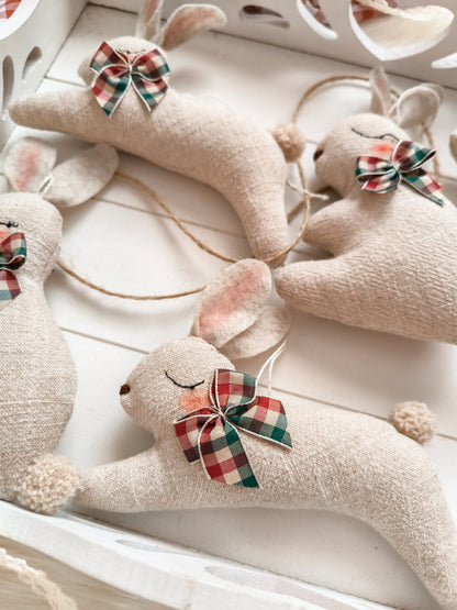 Linen Garland with Bunnies