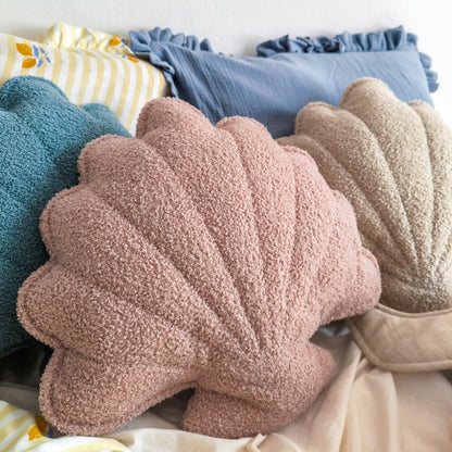 Bouclé Seashell Cushion