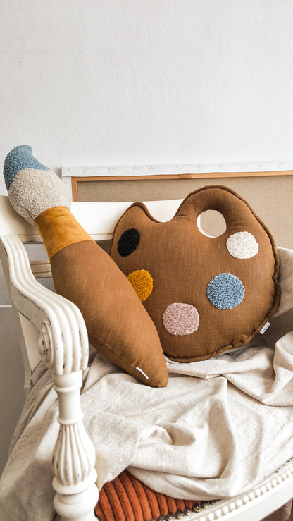 Linen Paintbrush Cushion