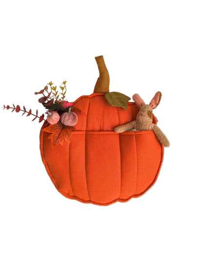 Pumpkin-Shaped Linen Wall Organizer