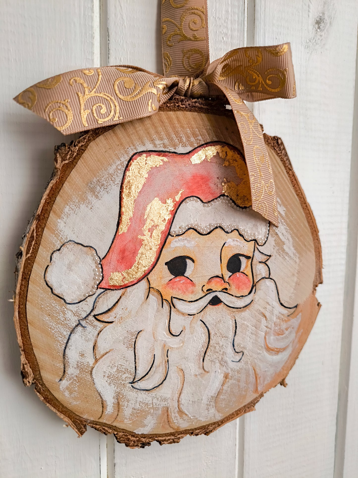 Wooden Hanging with Santa Claus