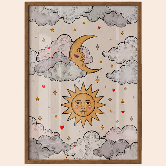 Sun and Moon Poster