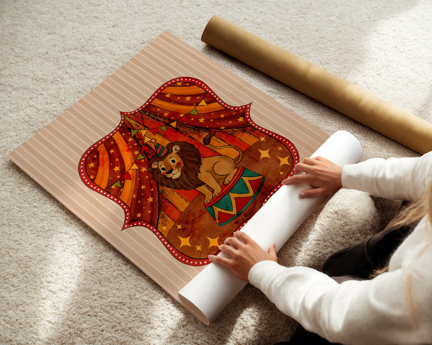 Circus Lion Poster