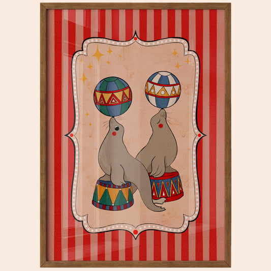 Circus Seals Poster