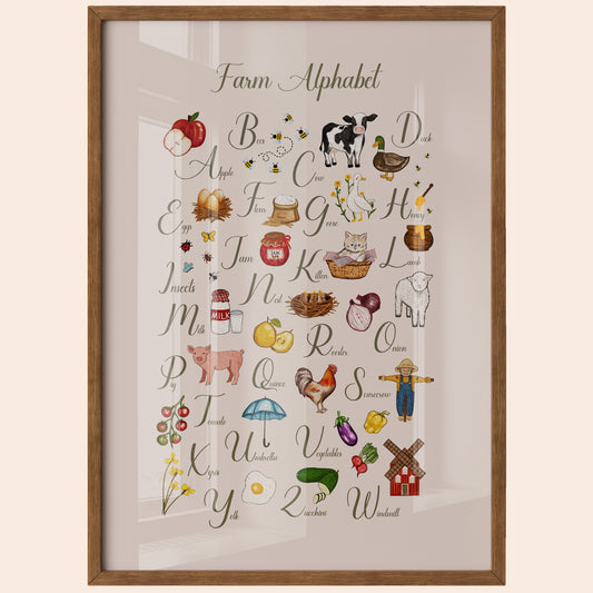 Farm Alphabet Poster