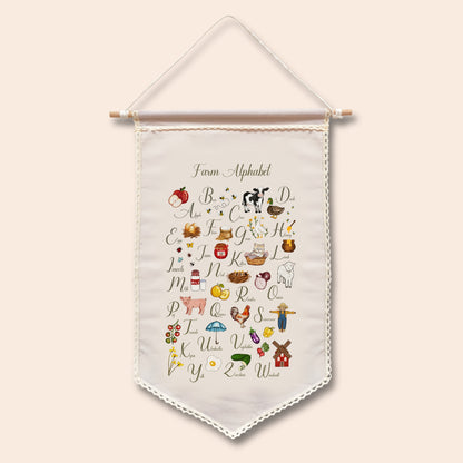 Farm Alphabet Wall Hanging for Kids