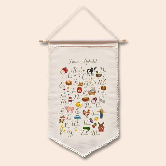 Farm Alphabet Wall Hanging for Kids