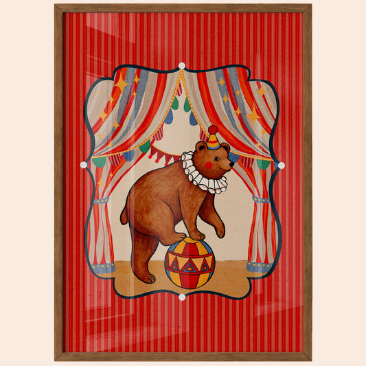 Circus Bear Art Print