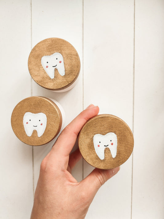 Wooden Tooth Box, milk theeth box